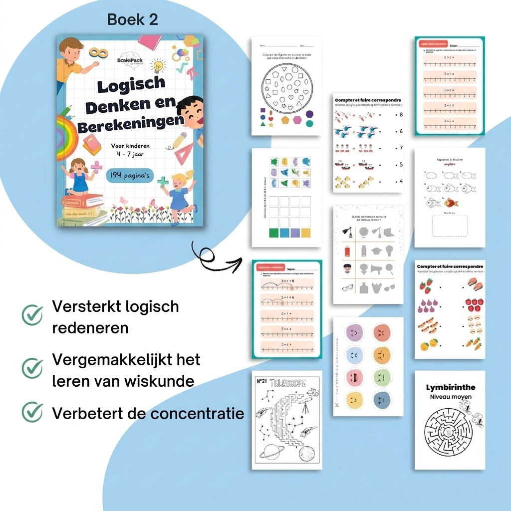 Logisch Denken en Berekeningen (NL) – voorbeeld van de printbare activiteiten 2
